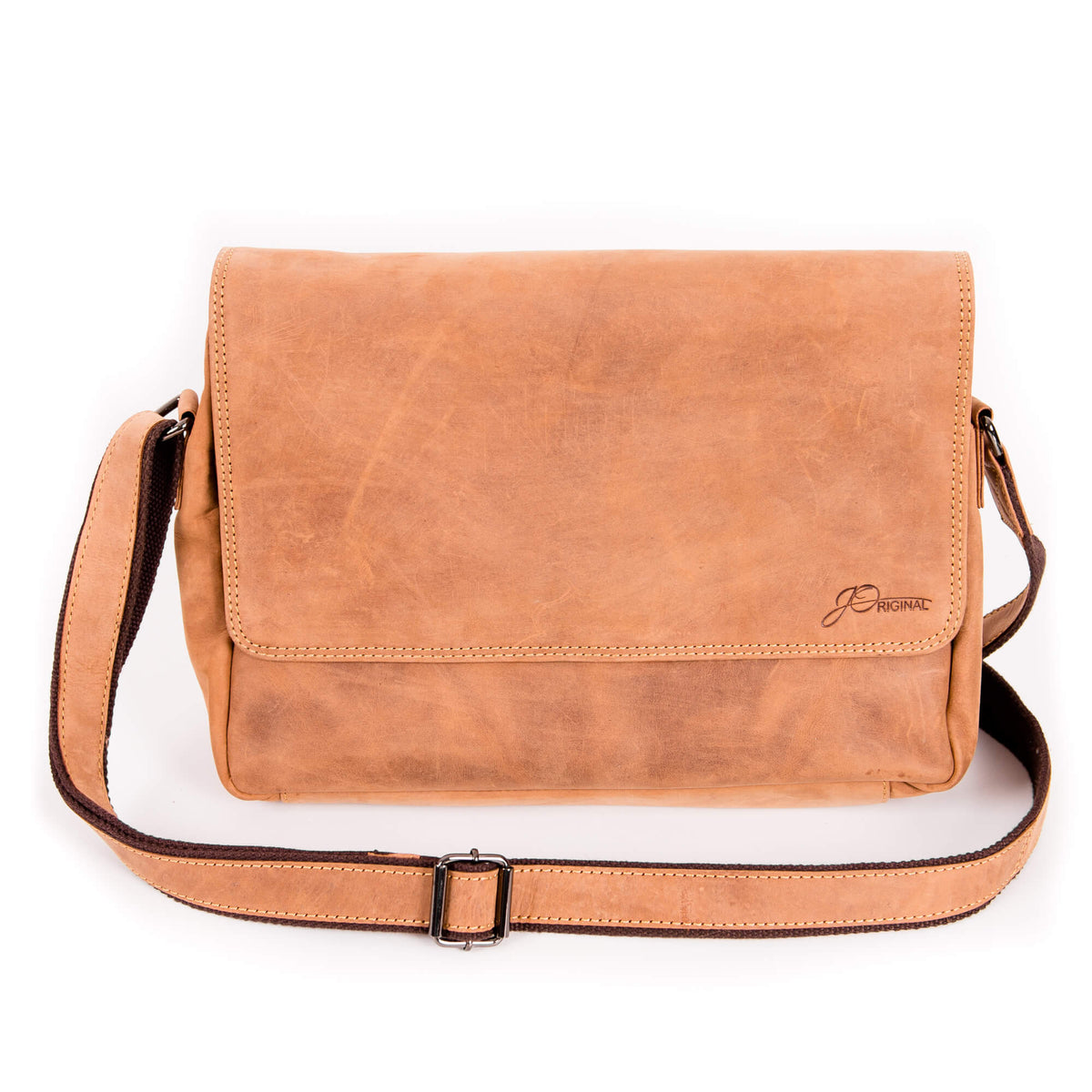 Bild: Umhängetasche Leder Braun A4 - Mittel Blanco