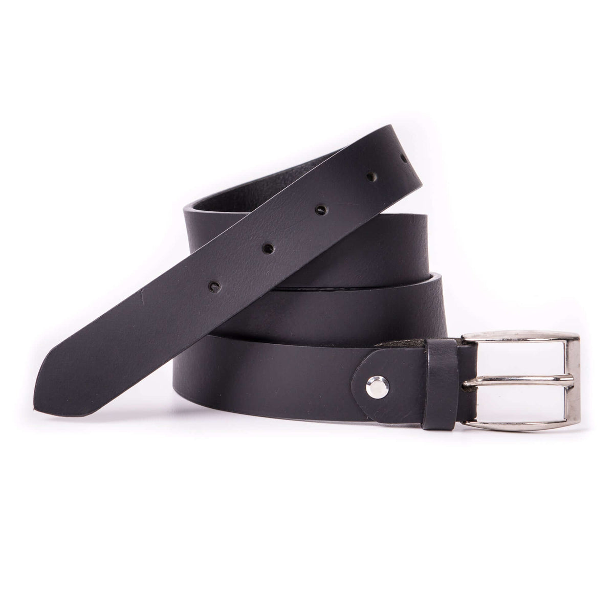 Anzuggürtel Herren 3 cm Wasserbüffelleder - "Schwarz"