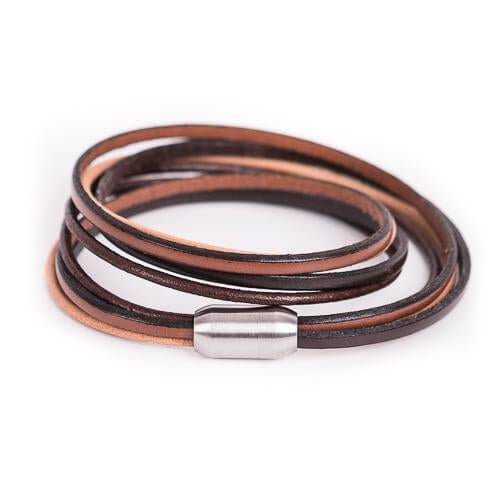 Bild: Lederarmband in Braun und Schwarz